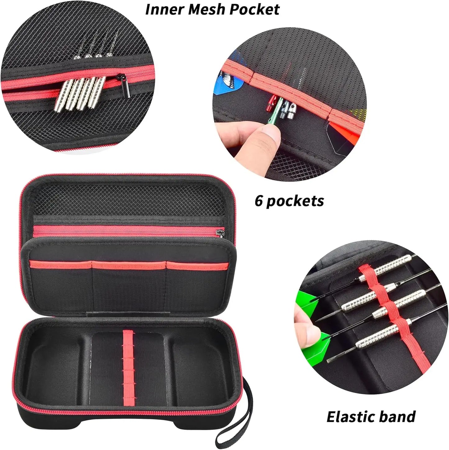 Dart Case Holder for 6 Steel Tip and Soft Tip Darts