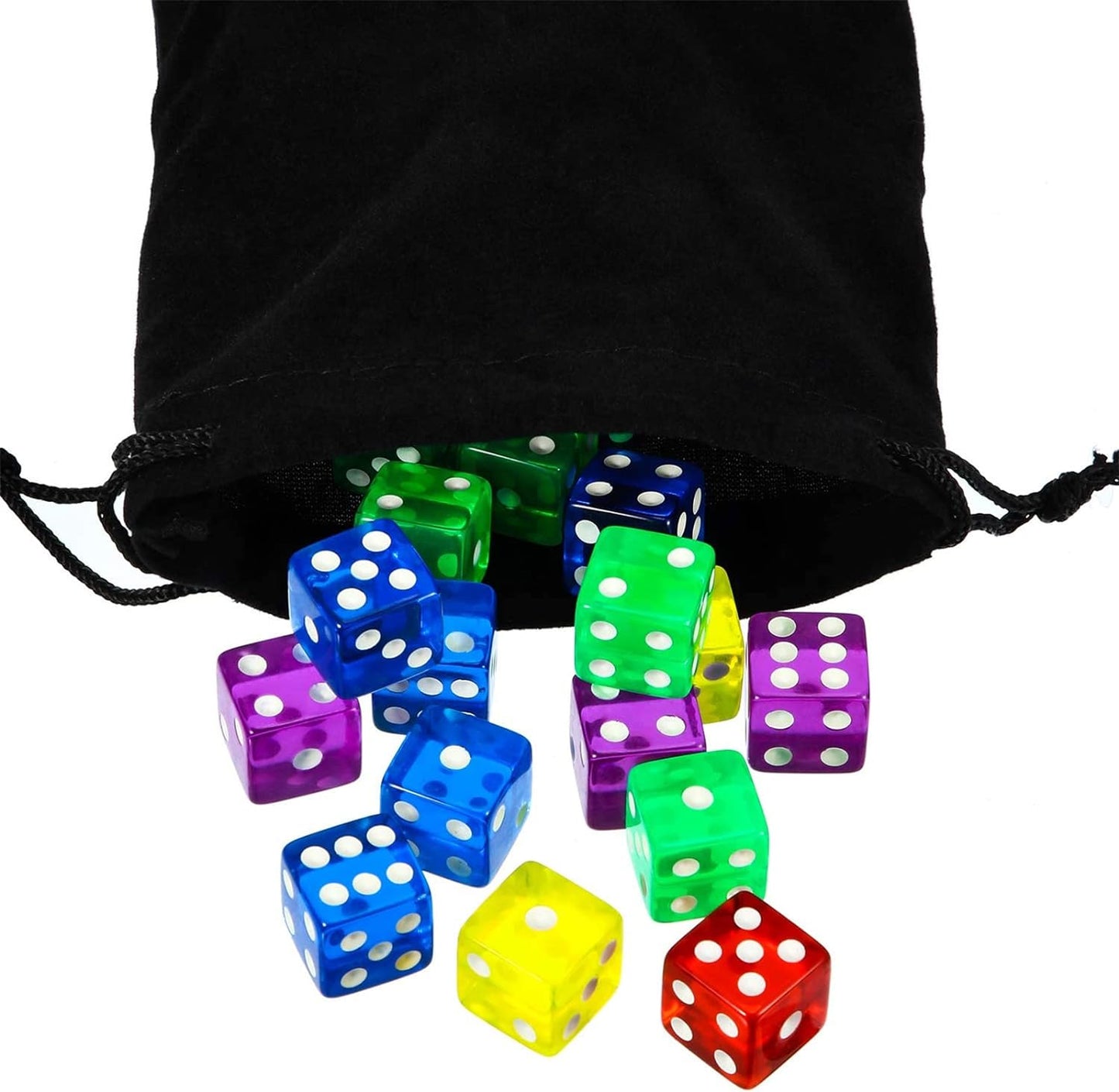 50 Pieces 6-Sided Colored Dice Set