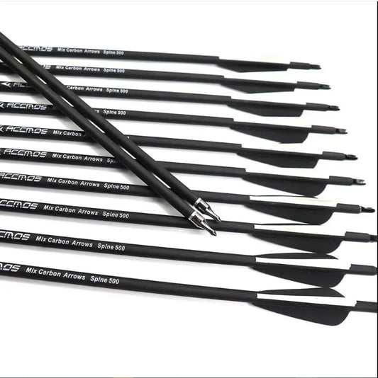 12/ 24 PCS Archery Hunting Mixed Carbon Arrows